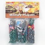 'Mini' Plastic Army Men Military Playset ~ Over 250 Pieces! 22mm Figures (15/16 inch) and Vehicles! Near HO scale.IMAGE