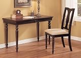2pc Traditional Cappuccino Finish Secretary Writing Desk w/Chair