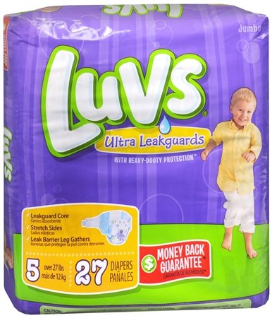 Luvs Ultra Leakguards Stage 5 Jumbo Diapers 27 ct