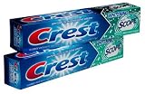 Crest Whitening Toothpaste Plus Scope, Minty Fresh, 6.2-Ounce Tubes 2-Count Packages (Pack of 3)
