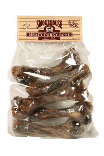 Childrens Toyshop  Pet Supplies : Smokehouse Meaty Porky 8-Inch Bone, 5 Pack