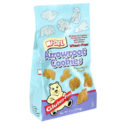 Mi-Del Gluten-Free Arrowroot Animal Cookies, 8-Ounce Bag (Pack of 12)