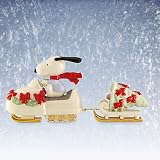 Lenox Peanuts Snowmobiling with Snoopy 2 pc set
