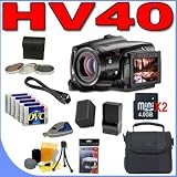 Canon VIXIA HV40 HD HDV Camcorder w/ 10x Optical Zoom BigVALUEInc Accessory Saver 8GB Battery Filter Kit Bundle