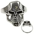 316L CASTING STAINLESS STEEL SKULL RING WIDTH: 22mm