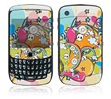 Splashing Skulls Design Decal Skin Sticker for BlackBerry Curve 8500 Cell Phone