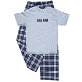 Big Kid Mens Cotton Short Sleeve Loungewear Pajama Gift Set for Dad ~ Footsteps Clothing