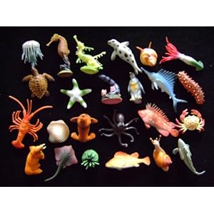 Set of 24 Mini Toy Sealife Creatures inc. Shark, Octopus, Turtle,...... Set of 24 Mini Toy Sealife Creatures inc. Shark, Octopus, Turtle,......