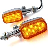10MM Stud Amber Lens Indicators 2 x 9 Spot LED Turn Signals Light For Suzuki GS500... by OEM