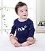 Mother Nest Baby Bodysuits Pattern Navy
