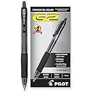 Pilot G2 Retractable Premium Gel Ink Roller Ball Pens, Bold Point, Black Ink, Dozen Box (31256)