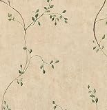 Cream Leaf Trail Wallpaper