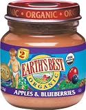 Earth's Best 2nd Apples & Blueberries, 4 Ounce  Jars (Pack of 24)