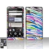 Rubberized Green Blue Pink Colorful Zebra Snap on Design Case Hard Case Ski ....