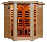 51RDTYd%2BOCL. SL160  4 Person Corner Sauna FAR Infrared 10 Carbon Heaters Hemlock CD Player MP3 Aux New