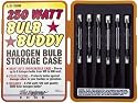 Designers Edge L-21 Bulb Buddy Halogen Bulb Storage Case with Six 250-Watt Halogen Bulbs