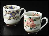 仁清絵変り ペアマグカップ te14-04