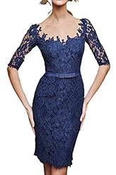 Cocktail Short Charmeuse/Tulle Sheath  Jeweled Lace Prom Dress  With a Bow(s)