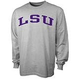 LSU Tigers Ash Vertical Arch Long Sleeve T-shirt