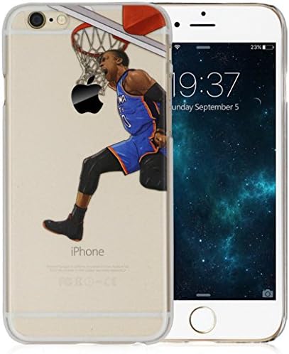 iPhone 6/6s Case, Elite_Cases Ultra Slim Transparent [NBA Player] Hard Case Cover for Apple iPhone 6 / iPhone 6s (4.7) &amp; Custom Elite Cases Microfiber Pouch - Westbrook Throwdown
