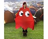 Spinning Hat Retro Arcade Poncho, Red