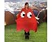Spinning Hat Retro Arcade Poncho, Red