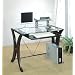 Coaster 800445 Division Table Desk with Glass Top, Cappuccino