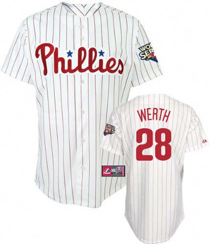 Jayson Werth Philadelphia Phillies Home Replica Jersey with 2009 World Series Patch