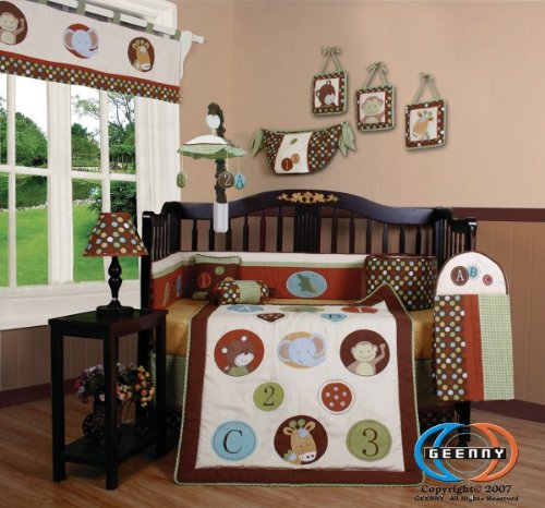 Boutique Animal Scholar 13PCS CRIB BEDDING SET