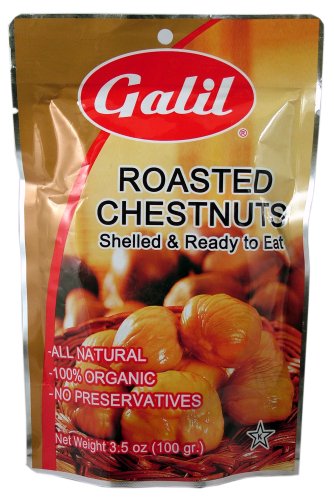 Galil Roasted Chestnuts, 3.5-Ounce Pouches (Pack of 24) by Galil