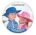 Kids' UPF 50+ Safari Sun Hat, Pink And Blue Flowers, Uv Sun Protective, Lightweight, adjustable Straps Selection (One Pack Pink)