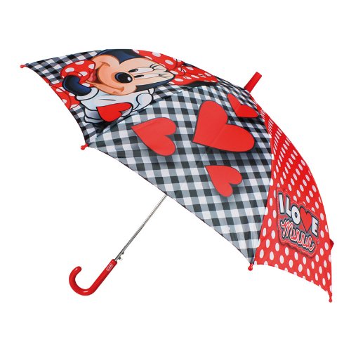 Imagen principal de MINNIE MOUSE DISNEY Paraguas automático PREMIUM - Rojo/Negro 52 cm