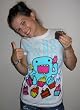 DOMO GIRLY SHIRT - NOM NOM CUPCAKE T-SHIRTS - DOMO T-SHIRT FOR GIRLS - *REVISED 2011* - SPECIAL EDITION! - GIRLY FIT - JUNIORS DOMO-KUN T-SHIRT - JUNK FOOD TEE