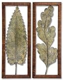 Tuscan Oversized Wrought Iron Metal Leaf Wall Grill S2
