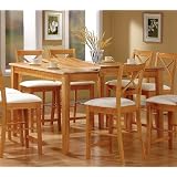 Coaster Dining Table with Butterfly Leaf, Counter Height, Maple Wood Finish