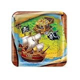 Buried Treasure Square Dessert Plates (8 count) Child