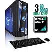 CybertronPC X-Cruiser2 CAAN1120UBP, Black, AMD ATHLON II X2 Dual Core (2.8GHz), 3GB DDR3, 320GB HDD, DVDRW, ATI RADEON HD4350, 400 Watt Power Supply, Windows 7 Home Premium 32-bit, 1 Year Parts & Labor Warranty