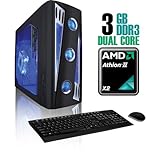 CybertronPC X-Cruiser2 CAAN1120UBL, Black, AMD ATHLON II X2 Dual Core (2.8G ....