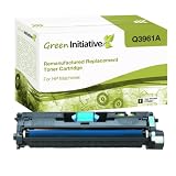 Green Initiative Remanufactured Cyan Laser Toner Cartridge for HP 122A (Q3961A)