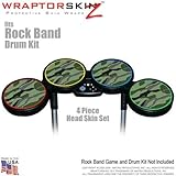 Camouflage Green Skin by WraptorSkinz fits Rock Band Drum Set for Nintendo  ....