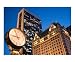 Clock and Plaza Sky - Manhattan, New York Scenic Photographic Poster Print by DW labs, 24x20