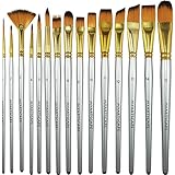 MyArtscape 15 Synthetic Short Handle Paint Brushes