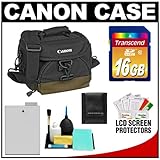 Canon 100EG Digital SLR Camera Case Gadget Bag + LP-E8 Battery + 16GB SDHC  ....