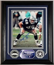 Darryl Johnston Autographed Photomint with Silver Coins - Plaque - Dallas Cowboys NFL Football