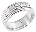 14K White Gold Unique Design Comfort Fit Wedding Band Ring