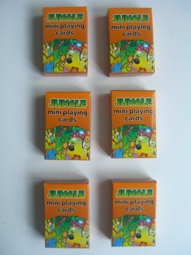 6 Packs of JUNGLE (Animals) Mini Playing Cards {Party/Loot Bag Toys}