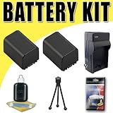 Two NPFH50 Lithium Ion Replacement Batteries w/Charger for Sony DSLRA290 DS ....