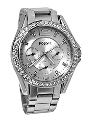 Fossil Womens ES3202 Riley Multifunction Stainless Steel Watch