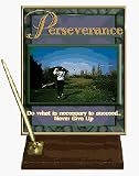 Perseverance (Golf) Desktop Pen Set with 8 x 10 Gold Plate and Image