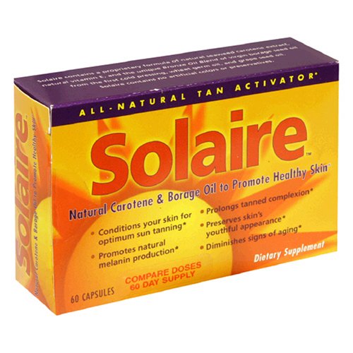 Solaire Natural Carotene & Borage Oil, to Promote Healthy Skin, 60 capsules